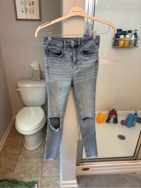 Free People We The Free Twenty Seven‎ Skinny Jeans Distressed Raw Hem Women's